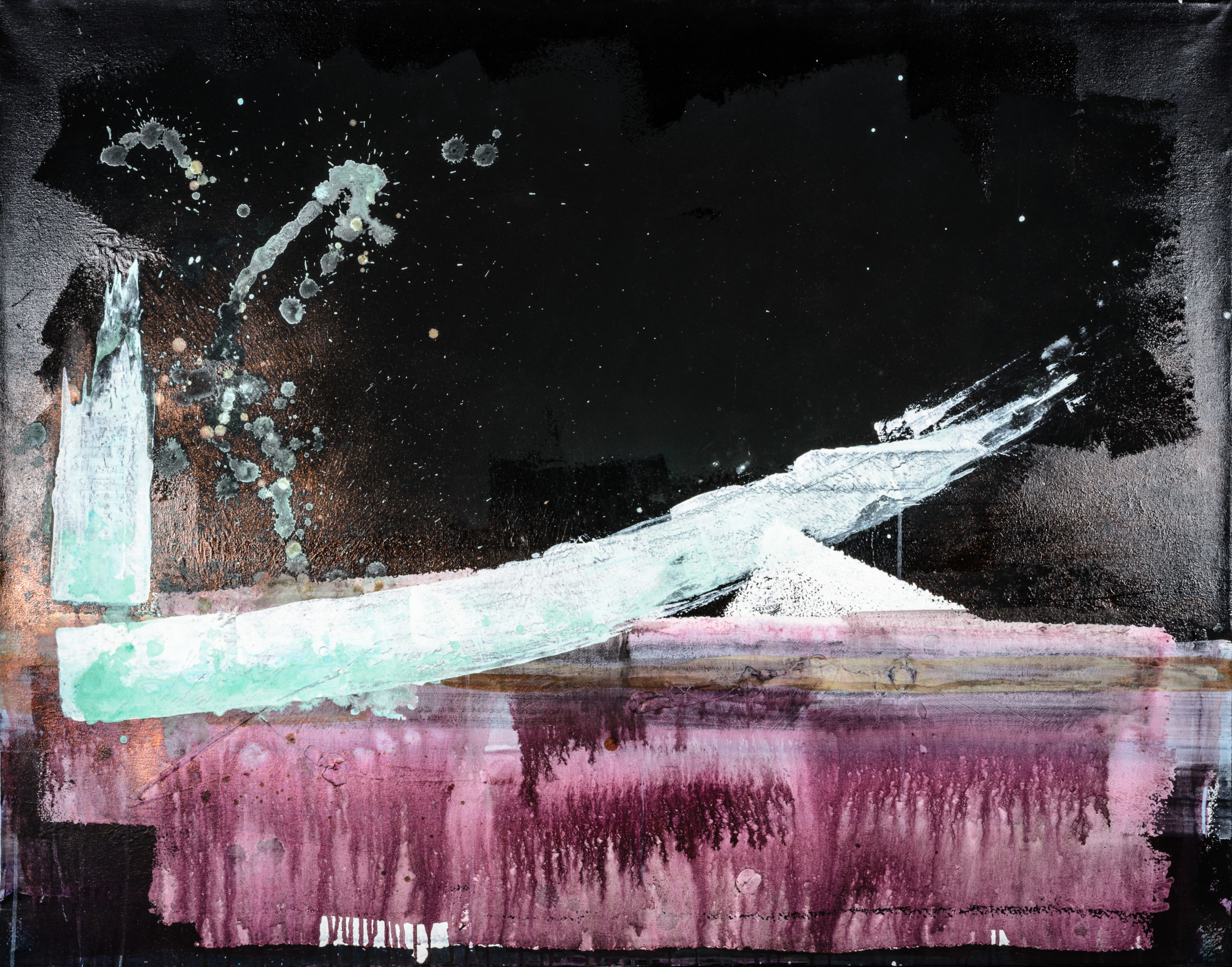 2014_exploration_110x140cm_acrylics, copper on canvas_sold